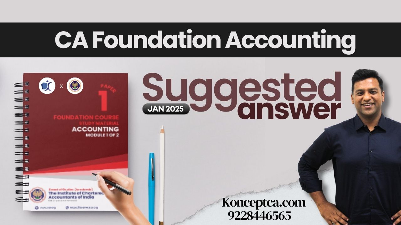 CA Foundation Accounts Paper Jan 2025 with Answers